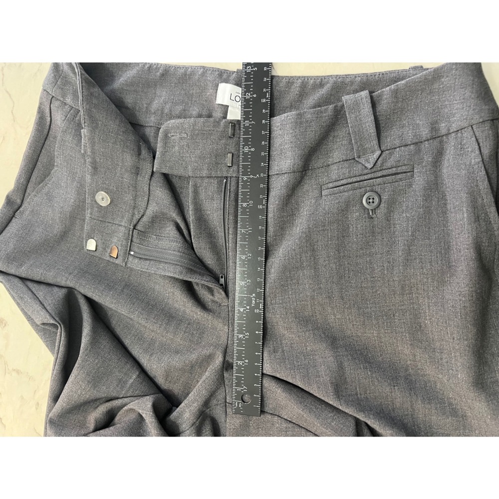 Ann‎ Taylor LOFT Gray Straight Leg Dress Pants Trousers Womens 12 244909 - Picture 5 of 7